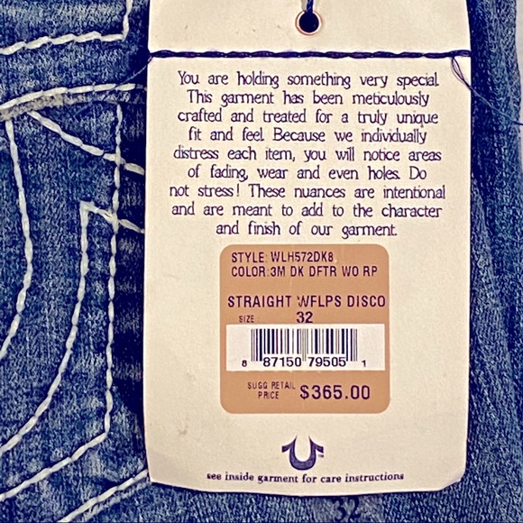 🆕 Vintage TRUE RELIGION ✖️SWAROVSKI CRYSTAL Jeans - Picture 14 of 16